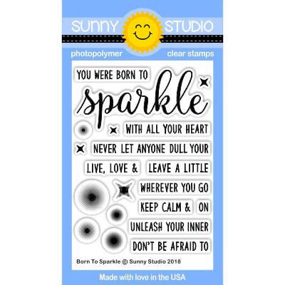 Sunny Studio Stamps - Clear Photopolymer Stamps - Born To Sparkle