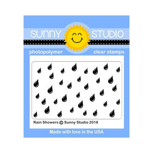 Sunny Studio Stamps - Clear Photopolymer Stamps - Rain Showers