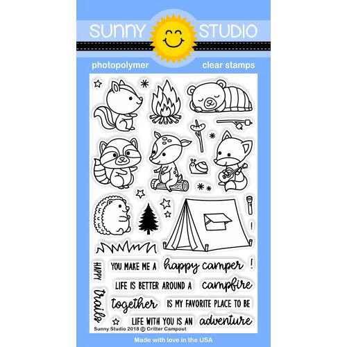 Sunny Studio Stamps - Clear Photopolymer Stamps - Critter Campout
