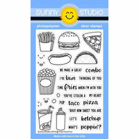 Sunny Studio Stamps - Clear Photopolymer Stamps - Fast Food Fun