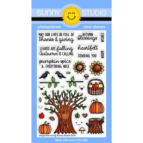 Sunny Studio Stamps - Clear Photopolymer Stamps - Happy Harvest