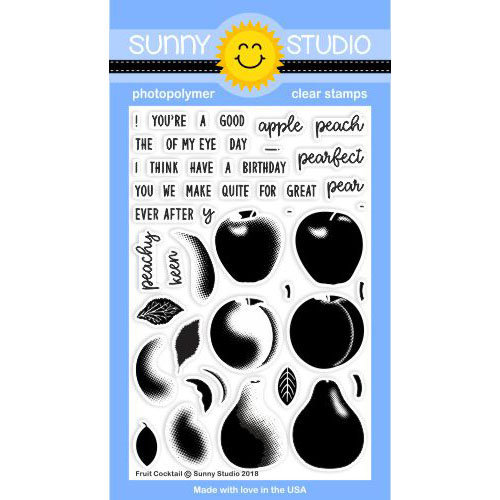 Sunny Studio Stamps - Clear Photopolymer Stamps - Fruit Cocktail