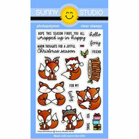 Sunny Studio Stamps - Christmas - Clear Photopolymer Stamps - Foxy Christmas
