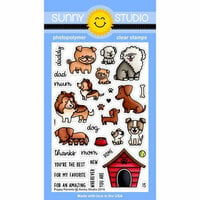 Sunny Studio Stamps - Clear Photopolymer Stamps - Puppy Parents