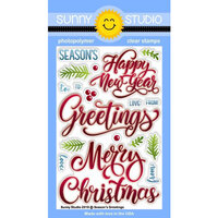 Sunny Studio Stamps - Christmas - Clear Photopolymer Stamps - Season's Greetings