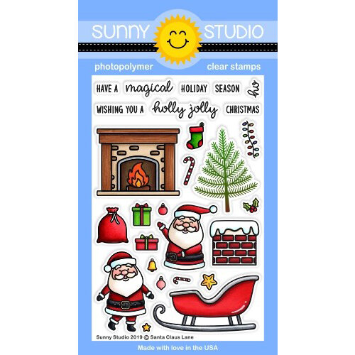 Sunny Studio Stamps - Christmas - Clear Photopolymer Stamps - Santa Claus Lane