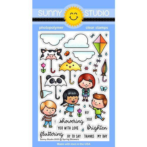 Sunny Studio Stamps - Clear Photopolymer Stamps - Spring Showers
