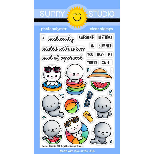 Sunny Studio Stamps - Clear Photopolymer Stamps - Sealiously Sweet