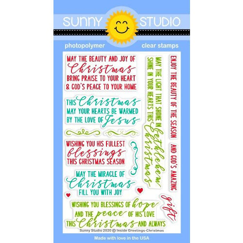 Sunny Studio Stamps - Clear Photopolymer Stamps - Inside Greetings - Christmas