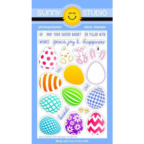 Sunny Studio Stamps - Clear Photopolymer Stamps - Eggs to Dye