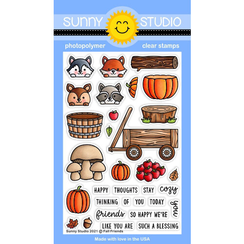 Sunny Studio Stamps - Clear Photopolymer Stamps - Fall Friends