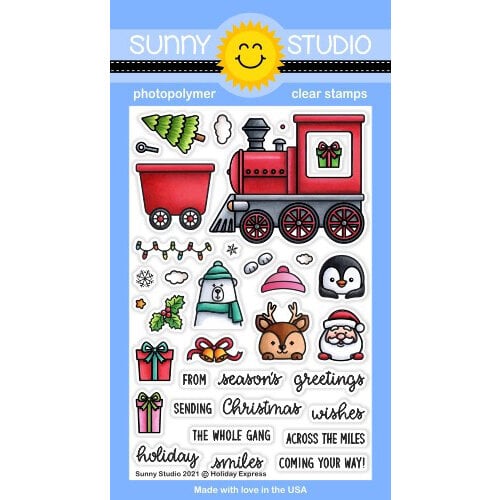 Sunny Studio Stamps - Christmas - Clear Photopolymer Stamps - Holiday Express