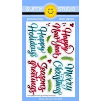 Sunny Studio Stamps - Christmas - Clear Photopolymer Stamps - Holiday Greetings