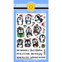 Sunny Studio Stamps - Christmas - Clear Photopolymer Stamps - Penguin Party