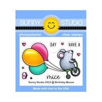 Sunny Studio Stamps - Clear Photopolymer Stamps - Birthday Mouse