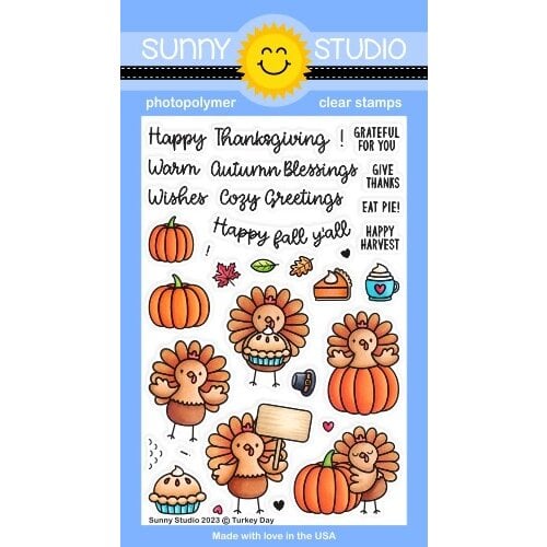 Sunny Studio Stamps - Clear Photopolymer Stamps - Turkey Day