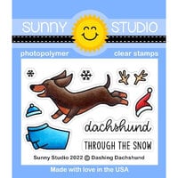 Sunny Studio Stamps - Clear Photopolymer Stamps - Dashing Dachshund