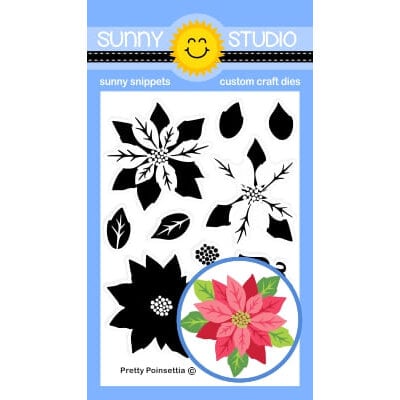 Sunny Studio Stamps - Clear Photopolymer Stamps - Pretty Poinsettia