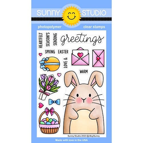 Sunny Studio Stamps - Clear Photopolymer Stamps - Big Bunny