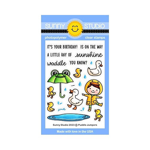 Sunny Studio Stamps - Clear Photopolymer Stamps - Puddle Jumpers