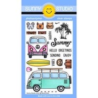 image of Sunny Studio Stamps - Clear Photopolymer Stamps - Beach Bus