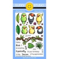 image of Sunny Studio Stamps - Clear Photopolymer Stamps - Tropical Birds