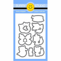 Sunny Studio Stamps - Christmas - Sunny Snippets - Dies - Foxy Christmas
