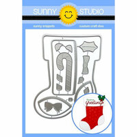 Sunny Studio Stamps - Christmas - Sunny Snippets - Craft Dies - Santa's Stockings