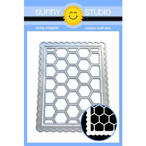 Sunny Studio Stamps - Sunny Snippets - Dies - Frilly Frames - Hexagons