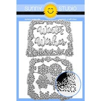 Sunny Studio Stamps - Christmas - Sunny Snippets - Dies - Layered Snowflake Frame