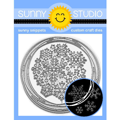 Sunny Studio Stamps - Christmas - Sunny Snippets - Craft Dies - Snowflake Circle Frame