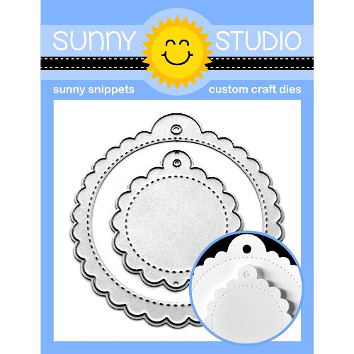 Sunny Studio Stamps - Sunny Snippets - Craft Dies - Scalloped Tags - Circle