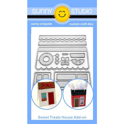 Sunny Studio Stamps - Christmas - Sunny Snippets - Dies - Sweet Treat - House Add-on