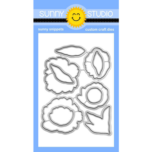 Sunny Studio Stamps - Sunny Snippets - Dies - Pink Peonies