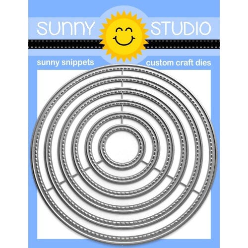 Sunny Studio Stamps - Sunny Snippets - Craft Dies - Large Stitched Circle