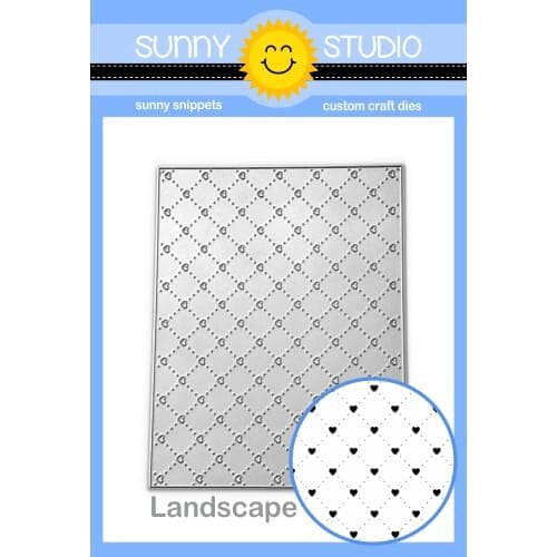 Sunny Studio Stamps - Sunny Snippets - Craft Dies - Quilted Hearts Landscape