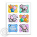 Sunny Studio Stamps - Sunny Snippets - Craft Dies - Baby Elephants