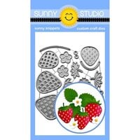 image of Sunny Studio Stamps - Sunny Snippets - Craft Dies - Strawberry Patch