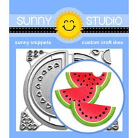 image of Sunny Studio Stamps - Sunny Snippets - Craft Dies - Juicy Watermelon