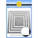 Sunny Studio Stamps - Sunny Snippets - Craft Dies - Scalloped Square - Large 1