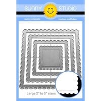 Sunny Studio Stamps - Sunny Snippets - Craft Dies - Scalloped Square - Large 1