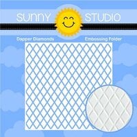 Sunny Studio Stamps - Christmas - Embossing Folder - Dapper Diamonds