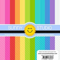 Sunny Studio Stamps - 6 x 6 Paper Pack - Striped Silly