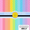 Sunny Studio Stamps - 6 x 6 Paper Pack - Dots and Stripes - Pastels