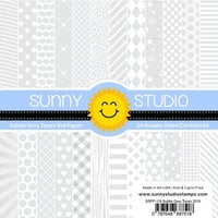 Sunny Studio Stamps - 6 x 6 Paper Pack - Subtle Grey Tones