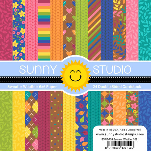 Sunny Studio Stamps - 6 x 6 Paper Pack - Sweater Weather
