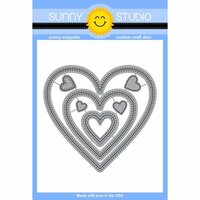 Sunny Studio Stamps - Sunny Snippets - Dies - Stitched Hearts