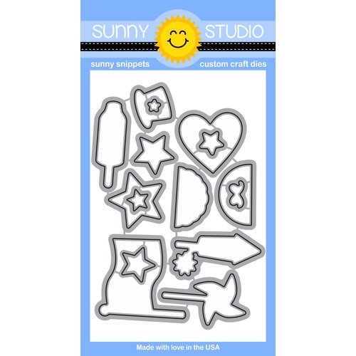 Sunny Studio Stamps - Sunny Snippets - Dies - Stars and Stripes