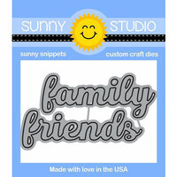Sunny Studio Stamps - Sunny Snippets - Dies - Friends and Family Word