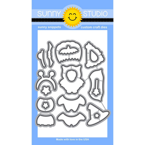 Sunny Studio Stamps - Halloween - Sunny Snippets - Dies - Happy Owl-o-ween